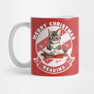 Cat Reading Christmas Cat Reading Book Mug